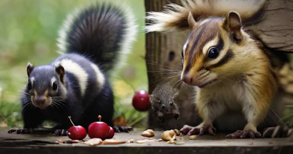 Chipmunks A Potential Meal foe skunk