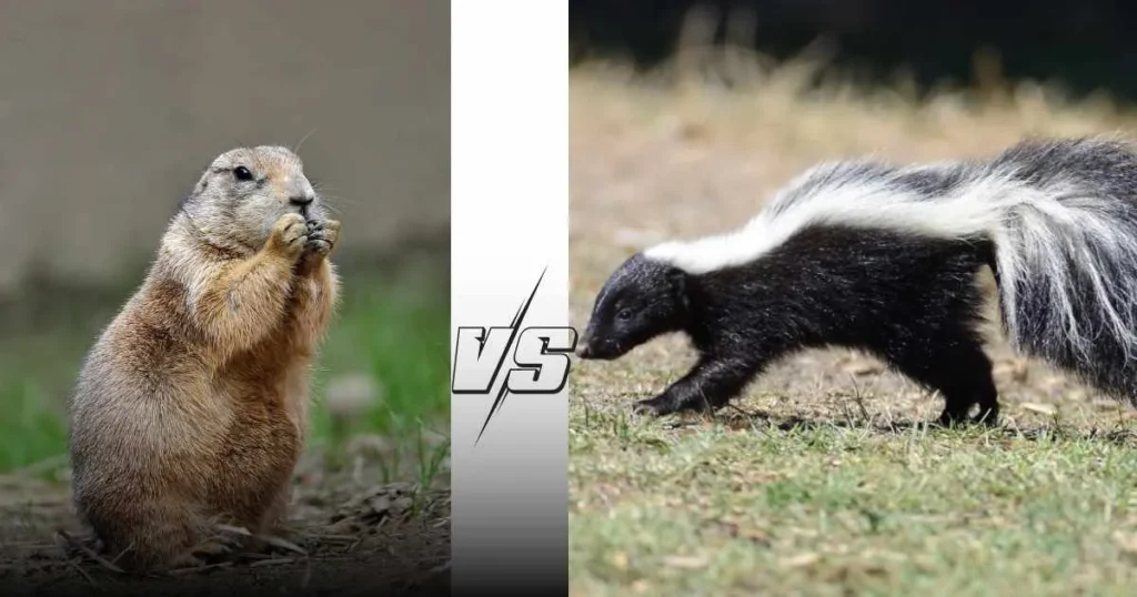 Interaction Between Skunks And Prairie Dogs