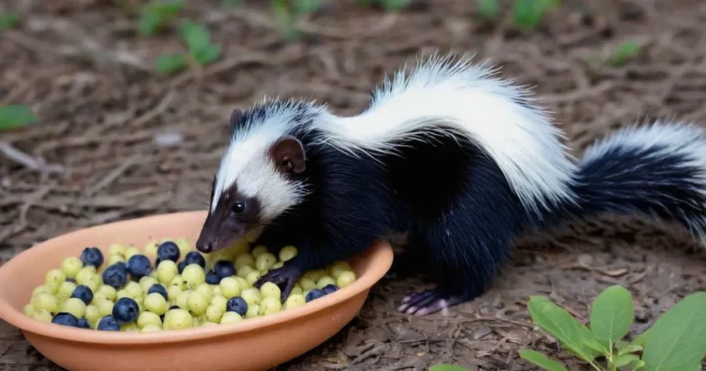 Skunks' Diet Eat Blueberries