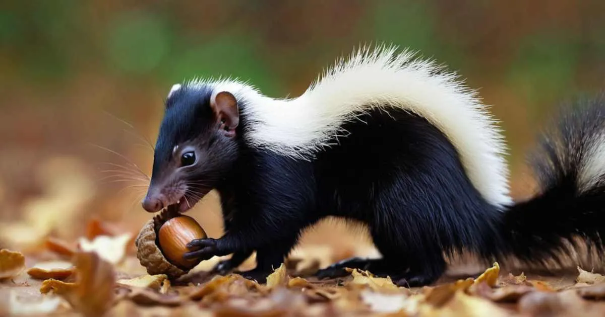 Skunks Eat Acorns