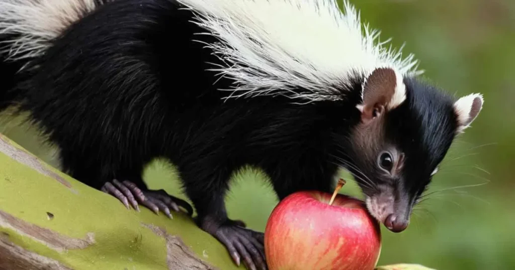 Skunks Eat Apples