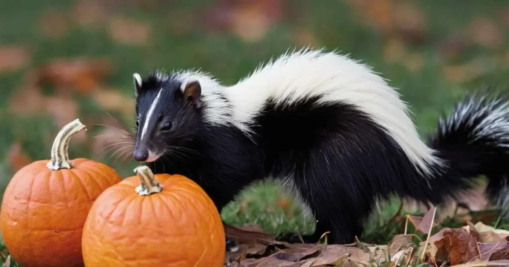 Skunks love Pumpkins