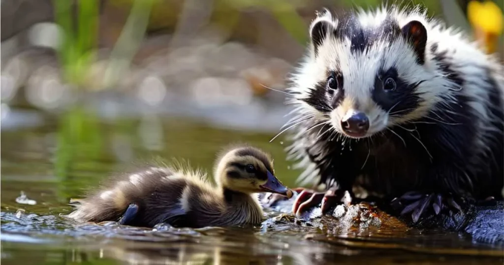 skunk with duck