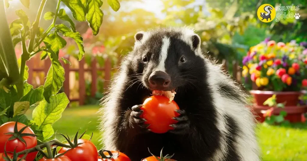 Do skunks eat tomatoes 