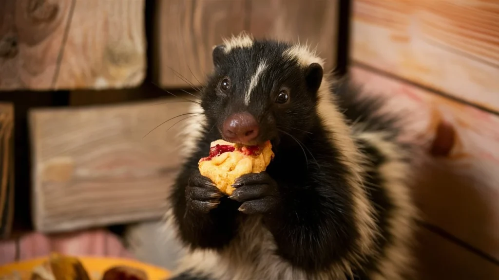 skunk eat food