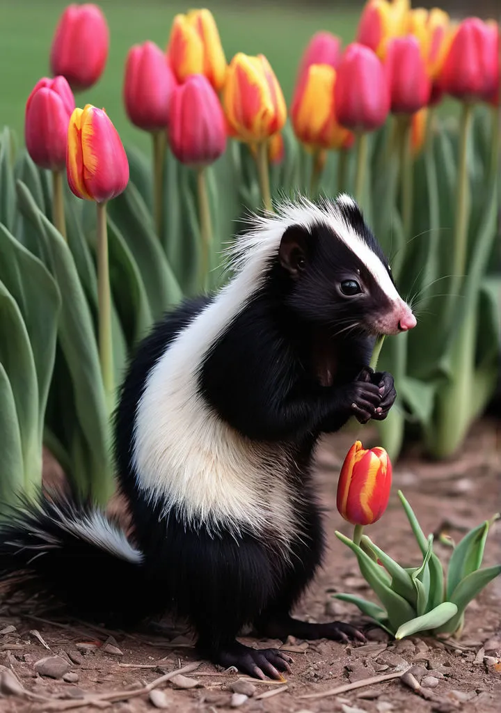 skunk in your garden