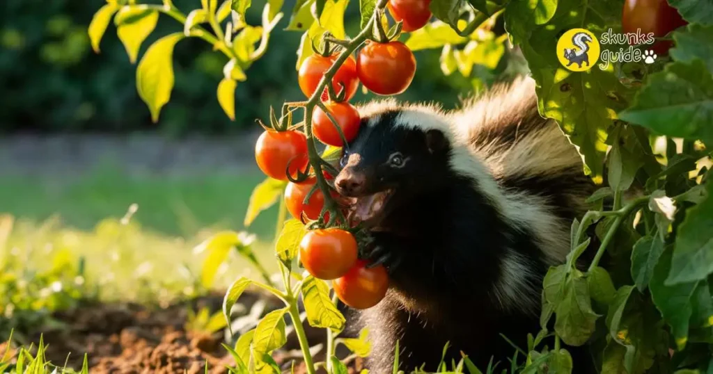 skunks and their liking for tomatoe