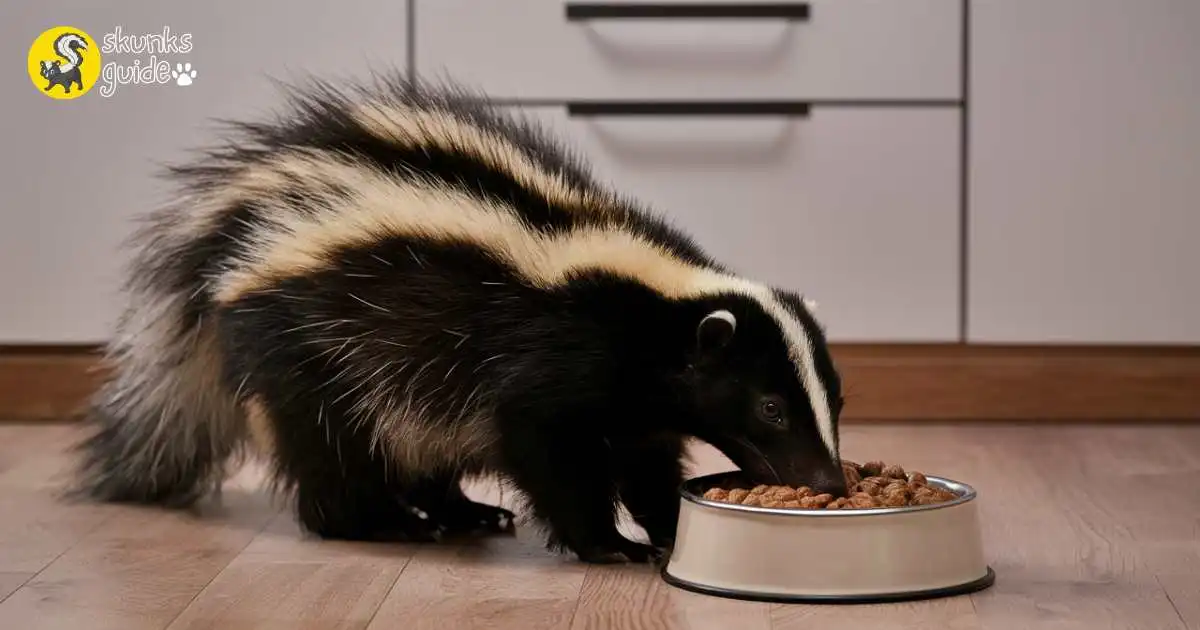 Skunks Eat Dog Food