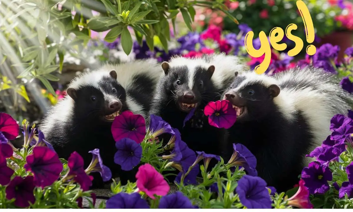 Skunks Eat Petunias