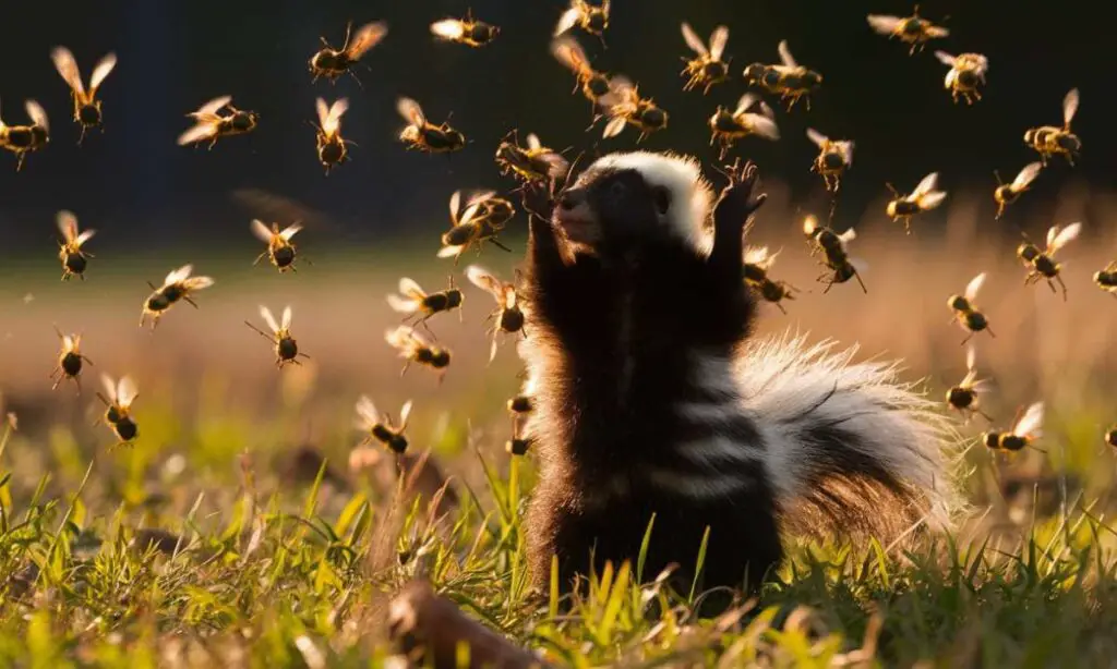 Skunks And Hornets Interaction