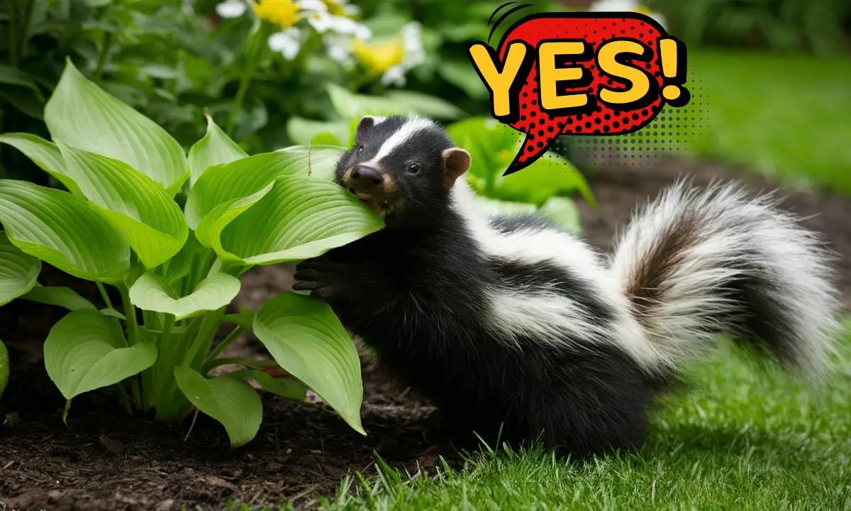 Skunks Eat Hostas