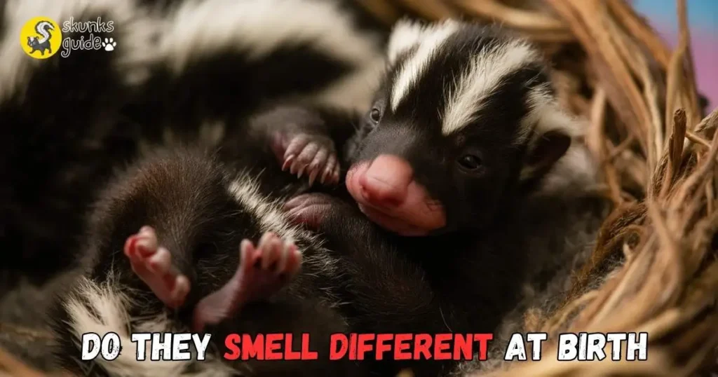 Do skunk smell different at birth