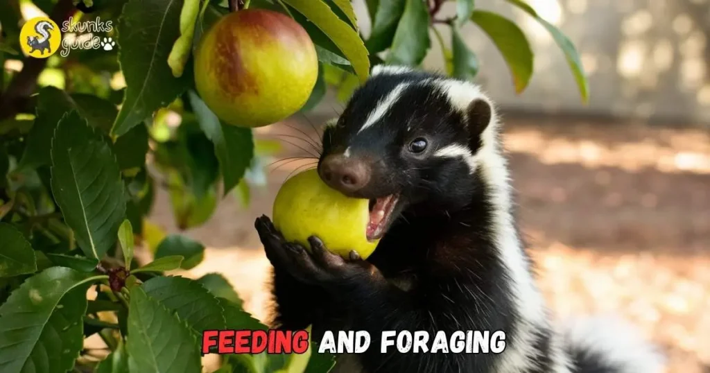 Feeding And Foraging Skunkin summer