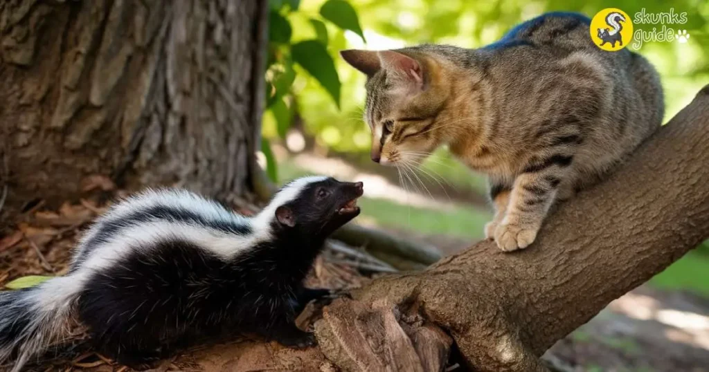 Skunks can pose a threat to outdoor cats