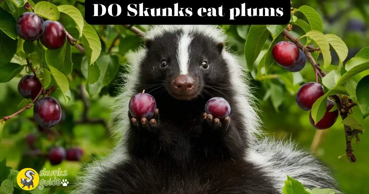 do Skunks eat plums