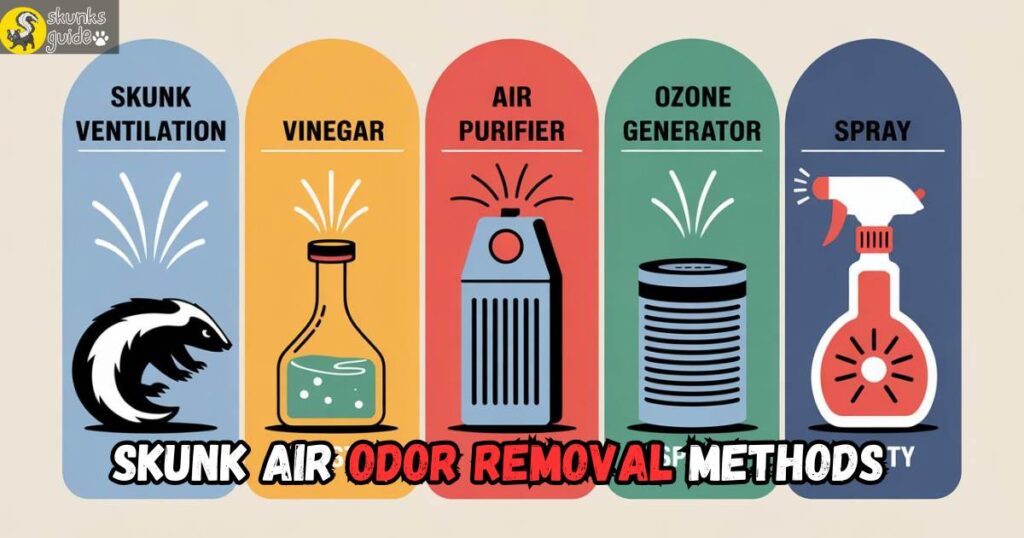Skunk odor removal method comparison infographic