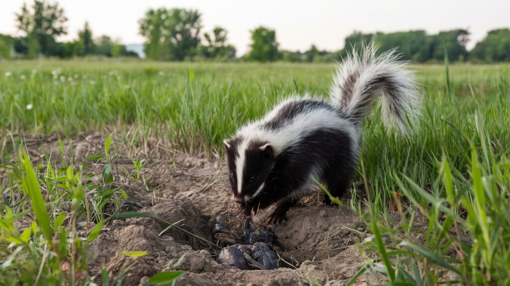 Skunk Foraging Techniques