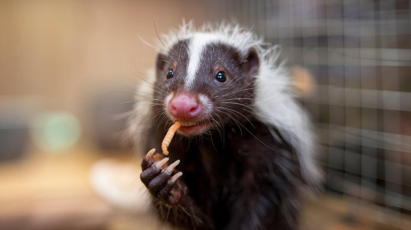 Do Skunks Eat Mealworms