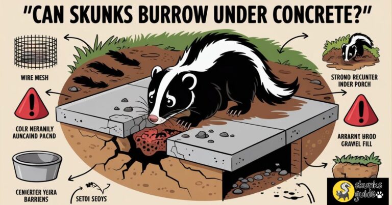 Do Skunks Burrow Under Concrete, Houses, and Sheds? How to Stop Them