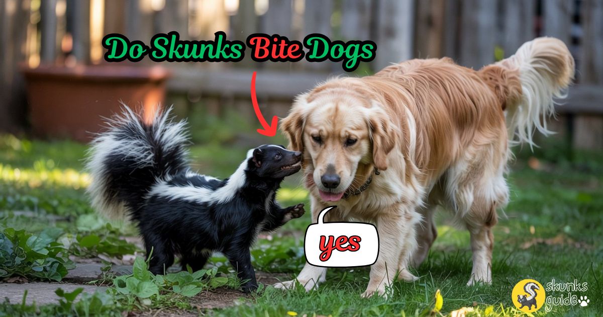 Do Skunks Bite Dogs