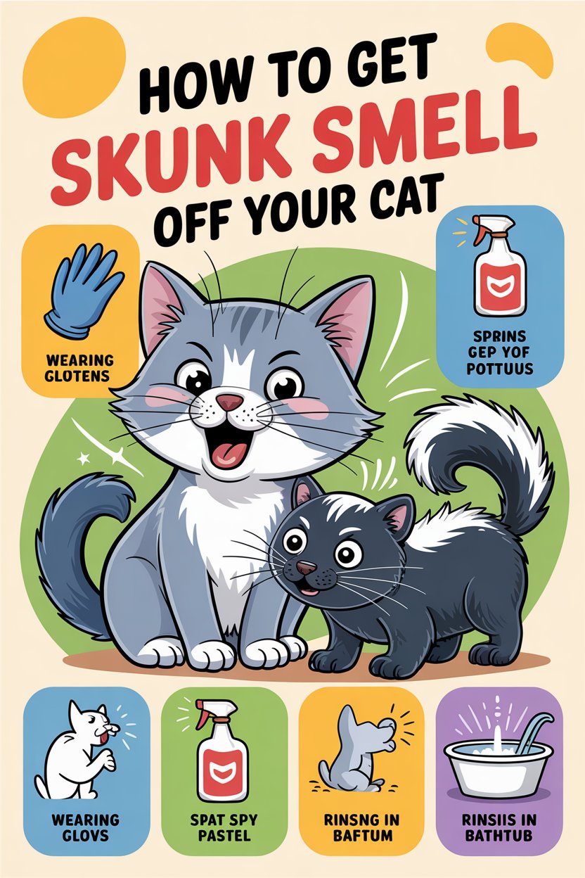 How to Get Skunk Smell Off Your Cat
