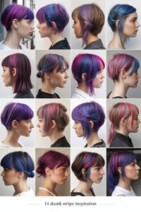 Skunk Stripe Hair Ideas for Women