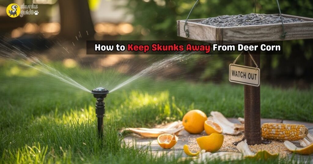 How to keep skunks away from deer corn feeders naturally