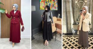 12 Elegant Blazer-and-Skirt Outfits for Hijab Fashion