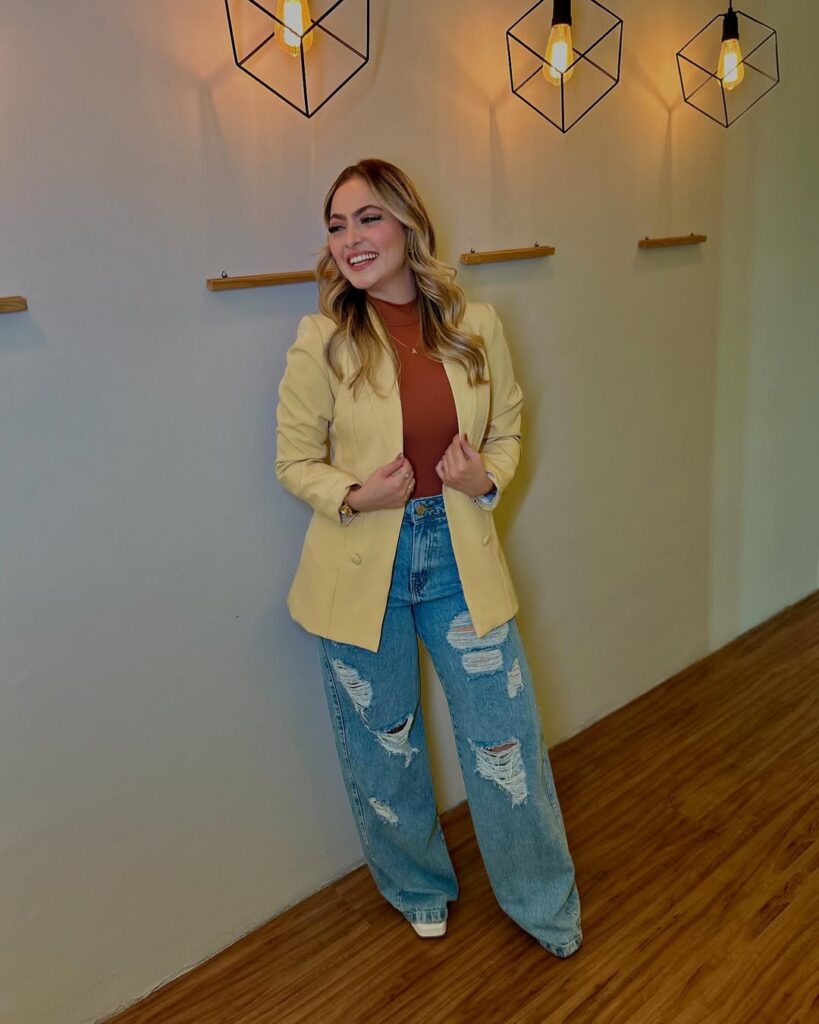 Sunny Yellow Blazer with Casual Denim