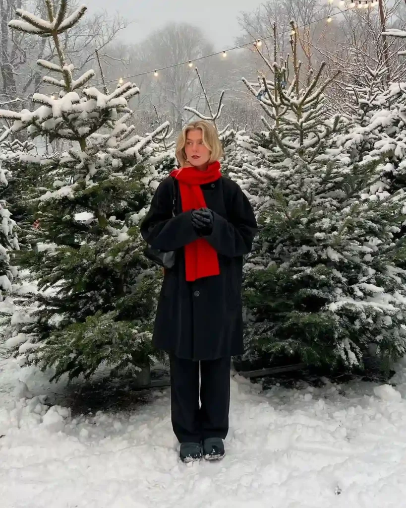 Classic Black and Red Winter Style