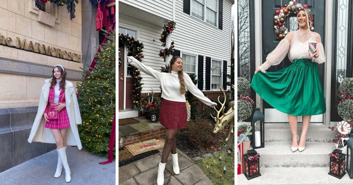 Christmas Party Outfit Ideas with Skirts
