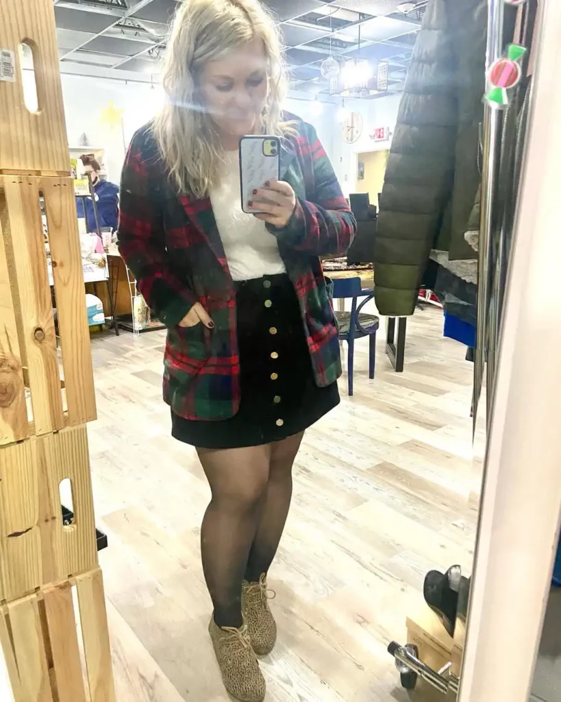 Cozy Plaid Blazer Delight