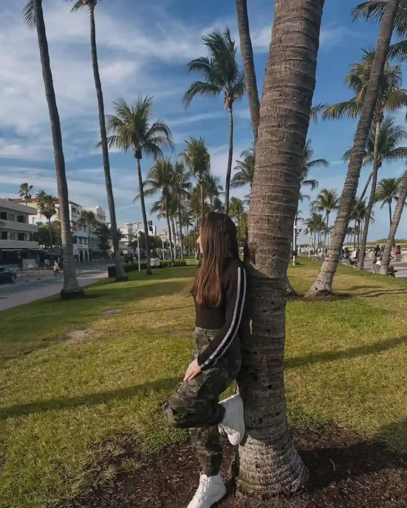 Camo Cargo Pants with Black Top