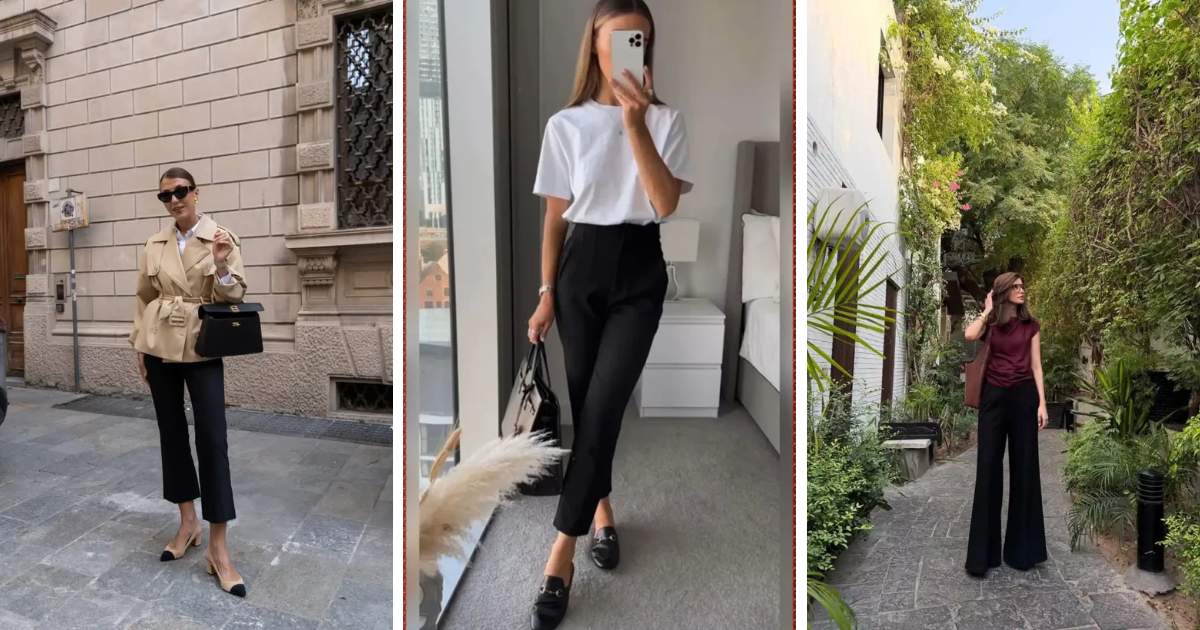 Office Outfit Ideas with Black Pants