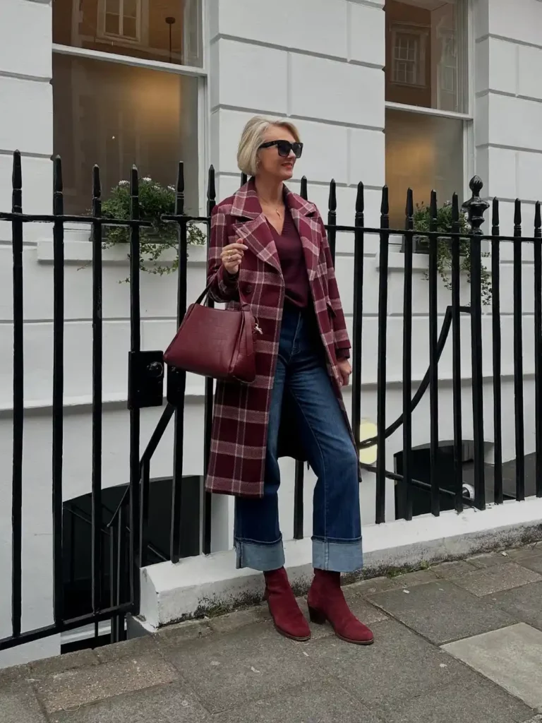 Burgundy Elegance for a Winter Workday
