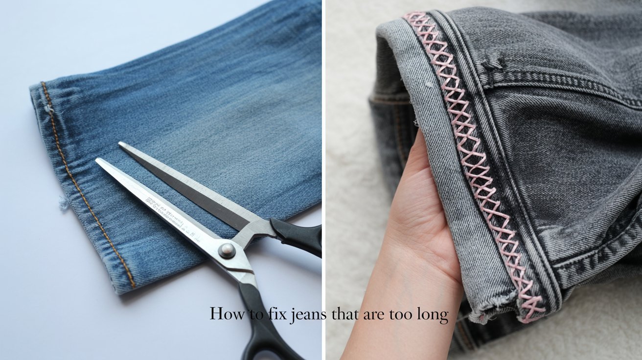 How to Fix Jeans That Are Too Long