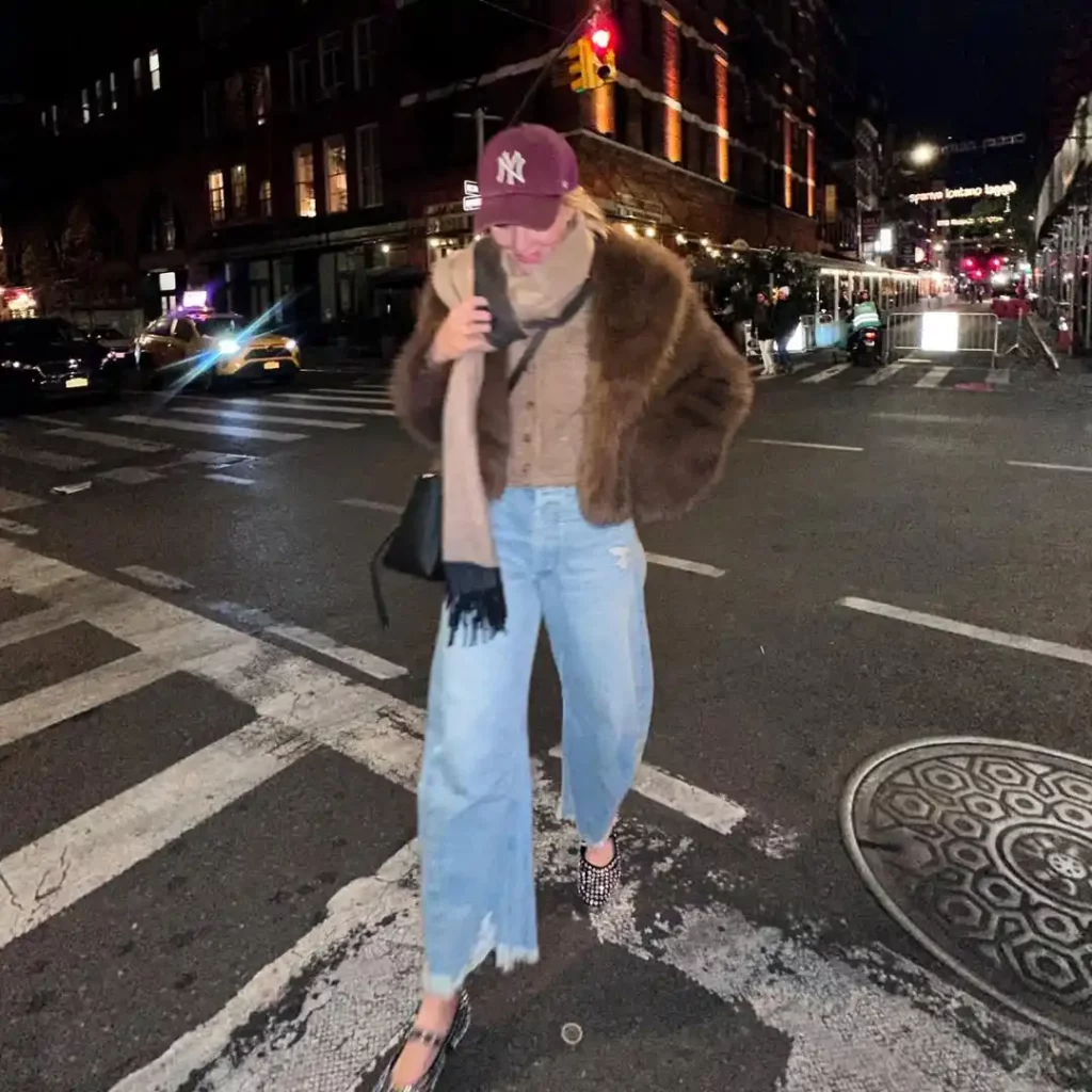 Barrel Jeans Street Style with Cozy City Layers