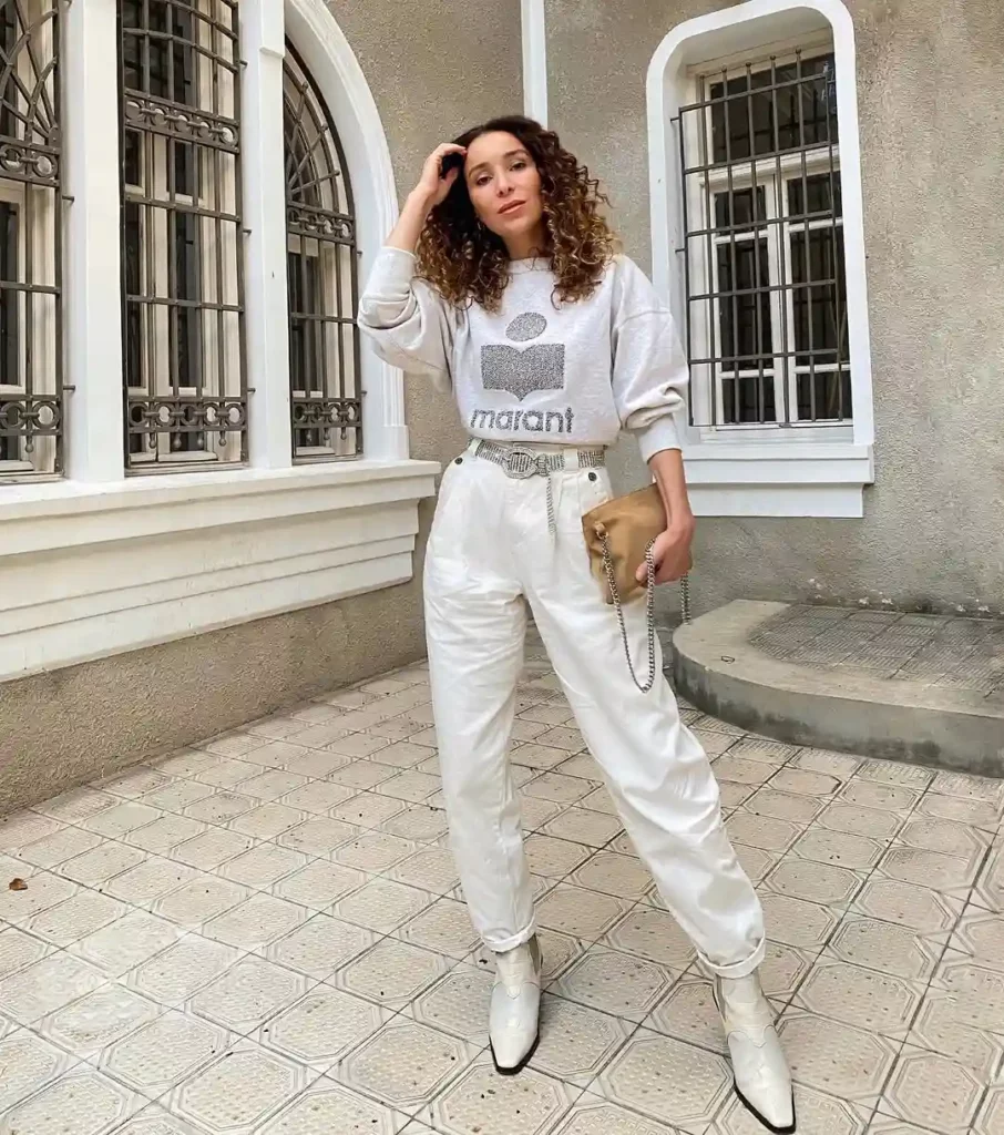 Graphic Grey Sweatshirt with Modern Office Edge