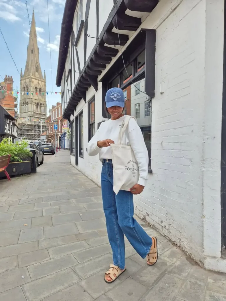 Clean White Sweatshirt with Casual Office Ease