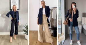 16 Navy Blue Blazer Office Outfits That Feel Polished