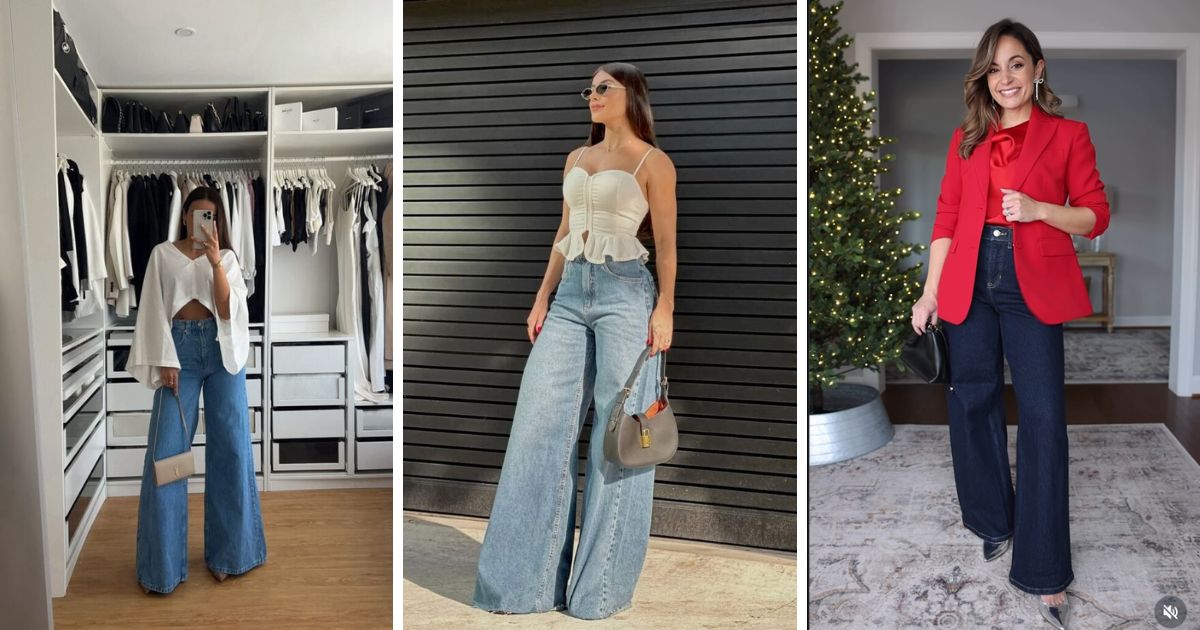 Wide-Leg Jeans Party Outfits