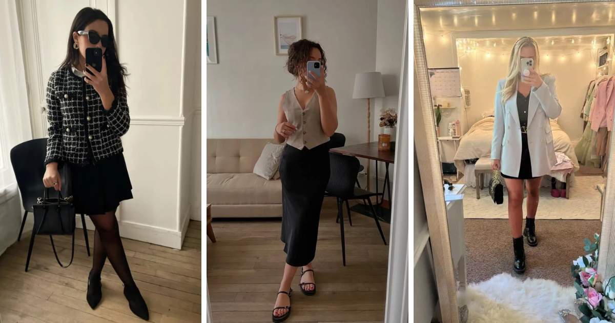 Black Skirt Office Looks