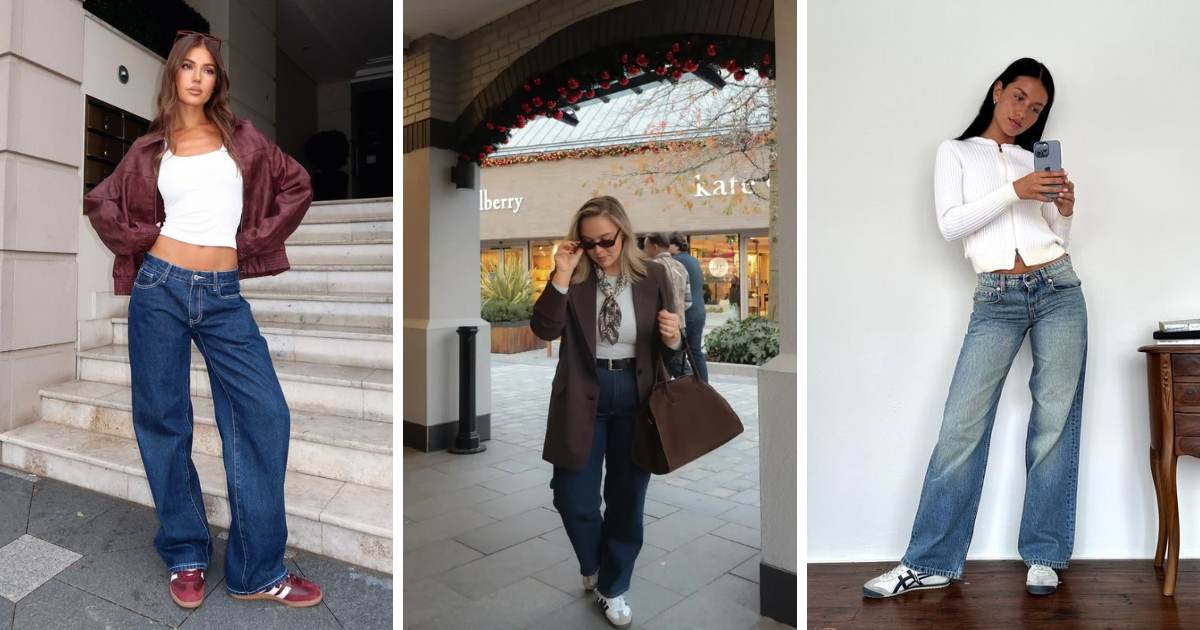 Chic Low Rise Jeans Office Outfits