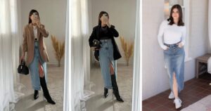 18 Chic Denim Skirt Office Outfit Ideas for Modern Workdays