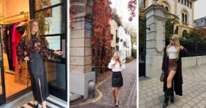 Leather Skirt Office Outfit Ideas