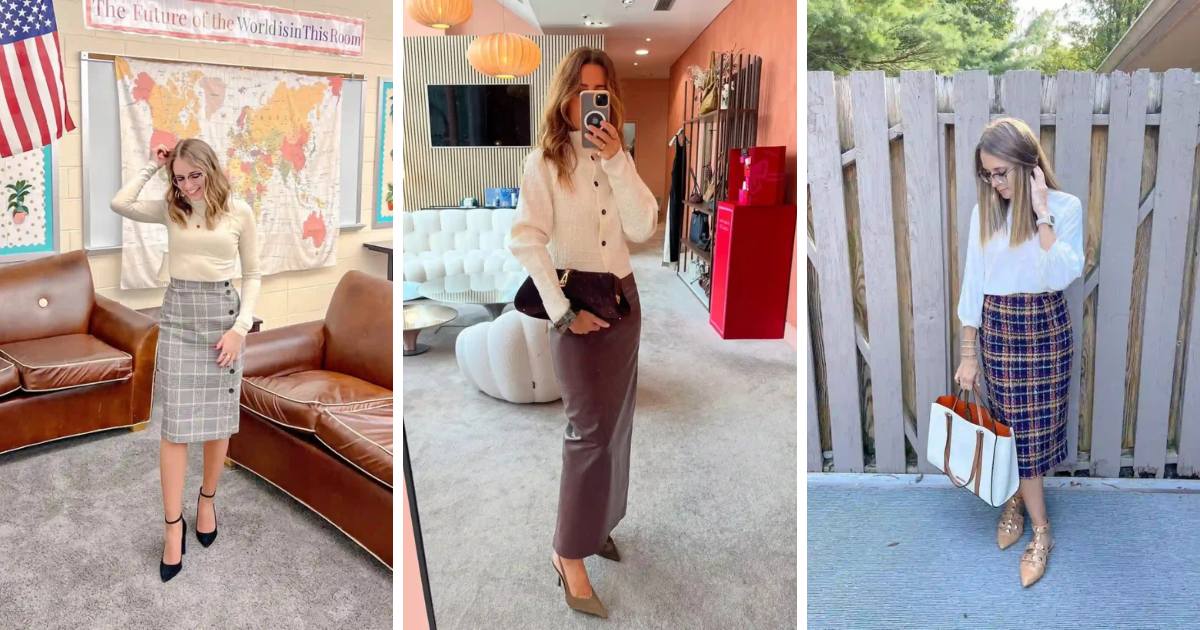 Pencil Skirt Office Outfit Ideas