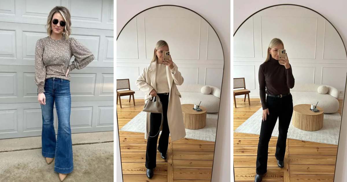 Smart Flare Jeans Office Outfits