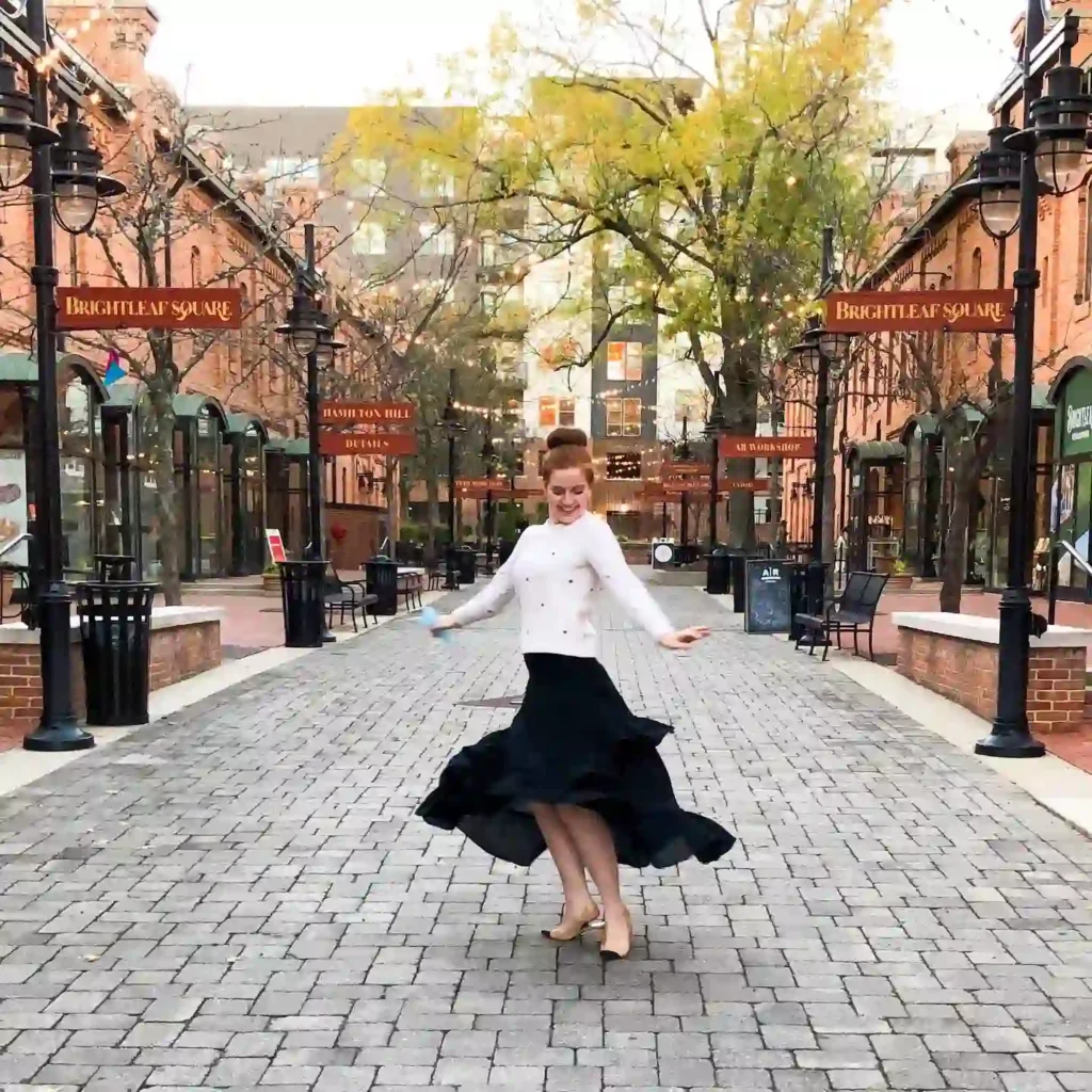 Soft Knit Top with Flowy Black Skirt Office Outfit