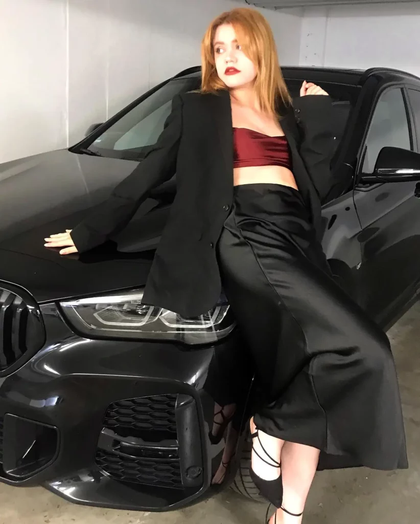 Black Blazer with Satin Black Skirt Office Outfit