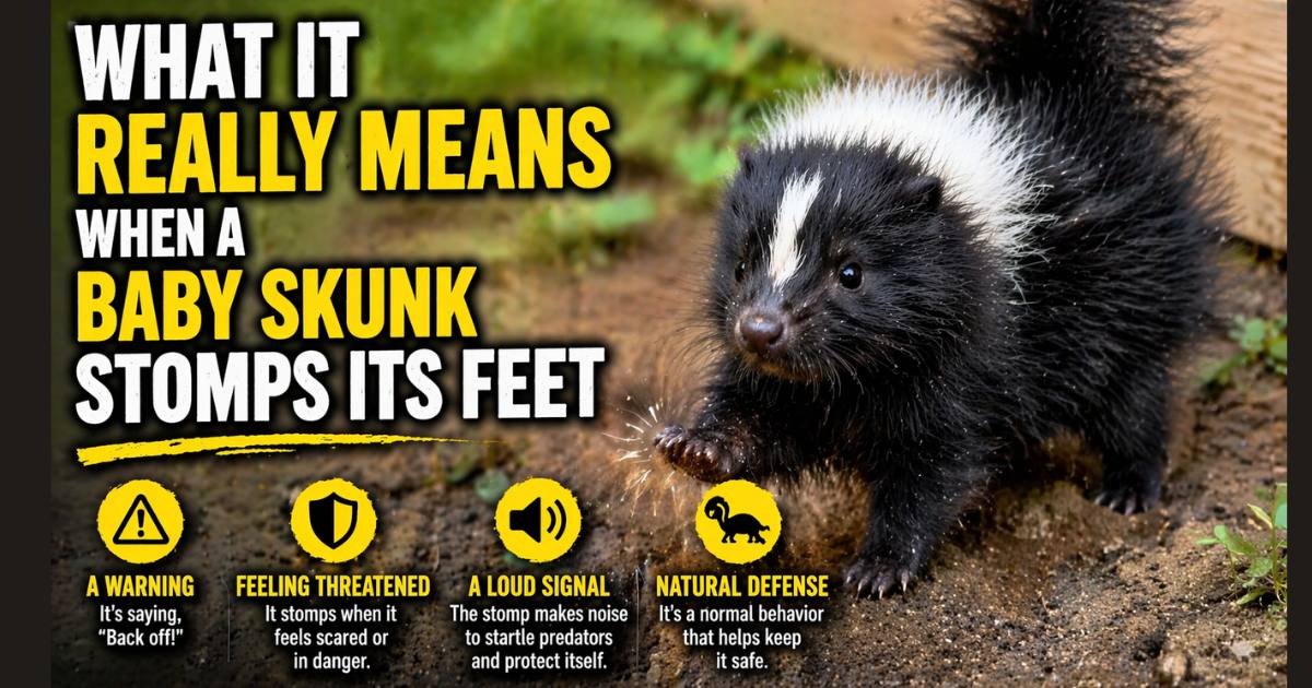 baby Skunk Stomps Its Feet